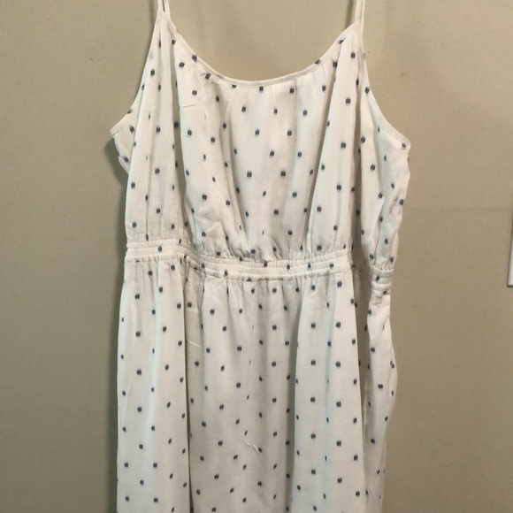 LOFT Dresses & Skirts - LOFT Dress Dotted White Midi SZ XL NWT